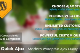 WordPress插件|Quick Ajax Query Posts V2.3.1 WP无限加载文章插件