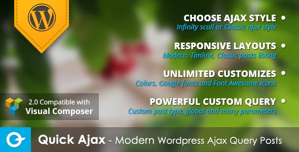 WordPress插件|Quick Ajax Query Posts V2.3.1 WP无限加载文章插件-图1